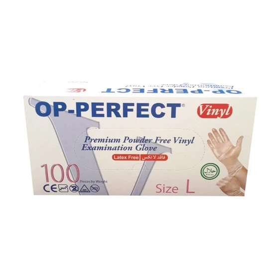 دستکش پزشکی وینیل (بسته 100 عددی)