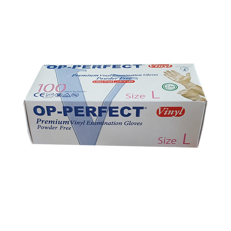 دستکش پزشکی وینیل (بسته 100 عددی)