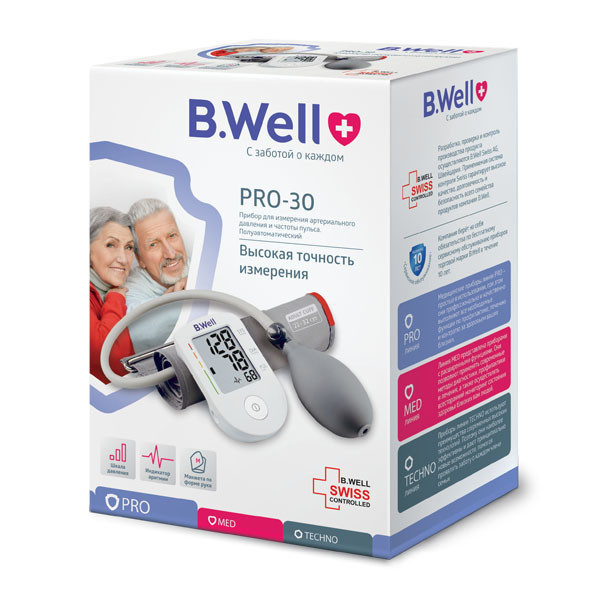 فشارسنج نیمه اتومات بازویی بی ول B.well Pro-30